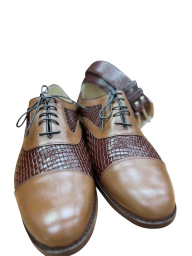 Ostrich Skin Two-Tone Brown